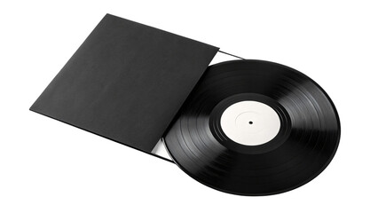 Classic vinyl record album with blank cover sleeve