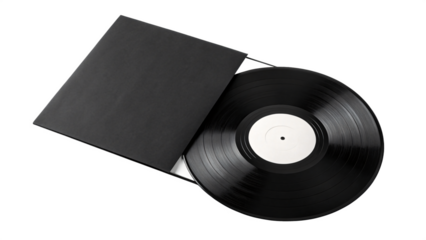 Classic vinyl record album with blank cover sleeve