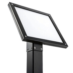 Modern information kiosk with blank screen mockup