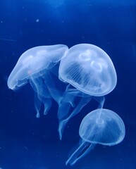 Deep sea jellyfish slow motion 