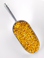 scoop of fava beans(vertical view)