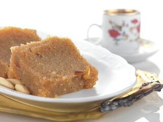 traditional halva and coffee