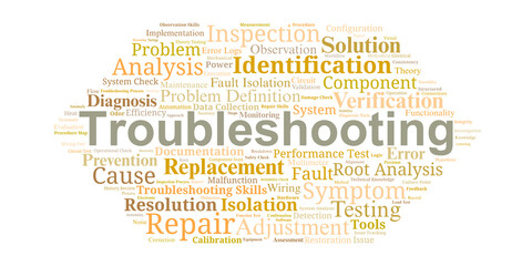 Troubleshooting Word Cloud. Key Concepts for Effective Diagnostic and Repair Processes