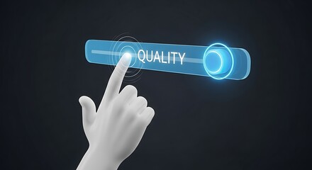 Elevated quality is now at your fingertips with this futuristic design, perfect for showcasing a brand's commitment to excellence in every interaction