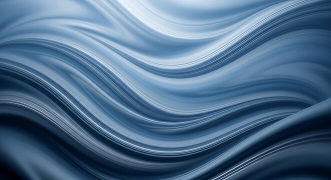 Abstract blue wave pattern with smooth flowing lines