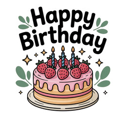 birthday cake with candles