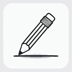 Hand-drawn style pencil drawing a line on a white background writing sketch