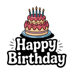 birthday cake with candles