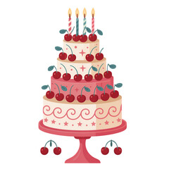 birthday cake with candles