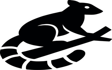 Abstract geometric shapes and lines with bold color accents silhouette