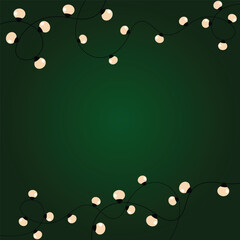 Christmas Lights Background Vector Design.