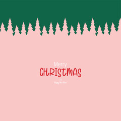 Merry Christmas And Happy New Year Card Vector Design.