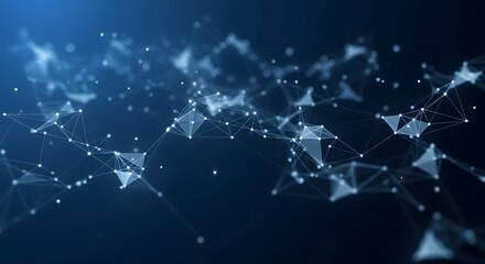 Abstract blue plexus background with connected lines and dots illustration