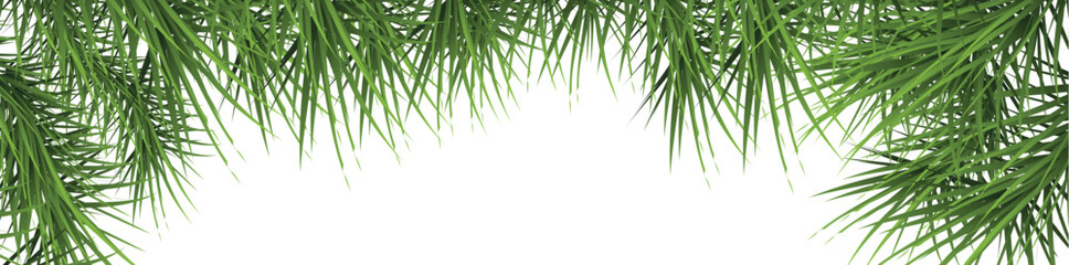 Obraz premium Christmas and new year Tree Border, vector illustration.