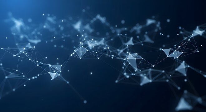 Abstract blue plexus background with connected lines and dots illustration