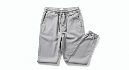 Fashion Mockup Versatile Gray Sweatpants for Casual Wear &ndash; Modern Apparel Design Template