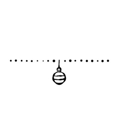 Minimal hand drawn ornament dot divider for holiday cards planners journals scrapbooks winter stationery borders festive layouts and cute Christmas design projects