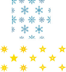  Snowflakes and stars pattern