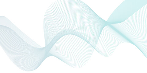 Fototapeta premium Energy abstract smooth blue gradient frequency. isolated element creative blend curve flow line technology. modern white web banner. vector beautiful waveform light music energy design. 