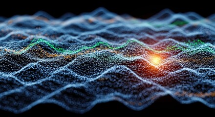 Dynamic network data visualization for modern technology and innovative business solutions, vibrant colors highlighting key insights and analytical trends, abstract background