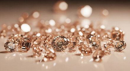 ローズゴールドのダイヤモンド　上品で温かみのある高級ジュエリービジュアル
