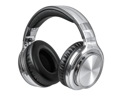 Transparent Over-Ear Headphones with Glossy Finish on Transparent Background_By Rafiq