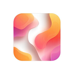 Abstract organic shapes in vibrant gradient colors, smooth curves, soft shadows