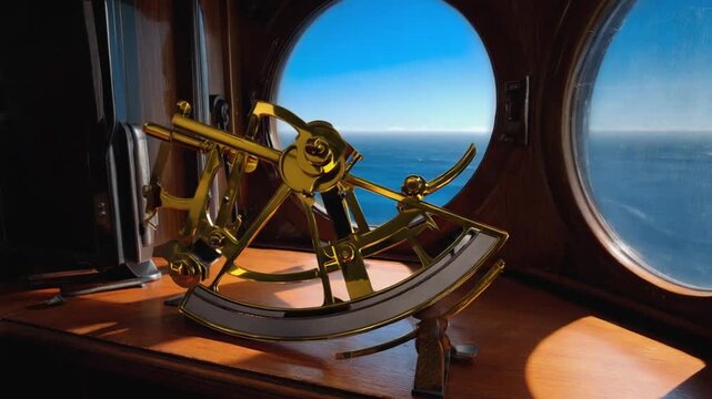 Nautical sextant.