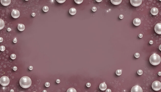 Elegant pearl border template, perfect background for wedding invitations design