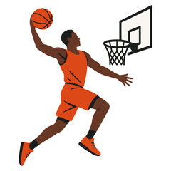 Basketball player vector illustration.