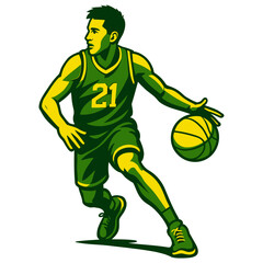 Basketball player vector illustration.