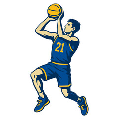 Basketball player vector illustration.