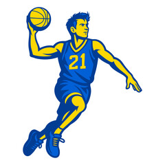 Basketball player vector illustration.