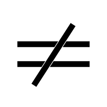 unequal sign