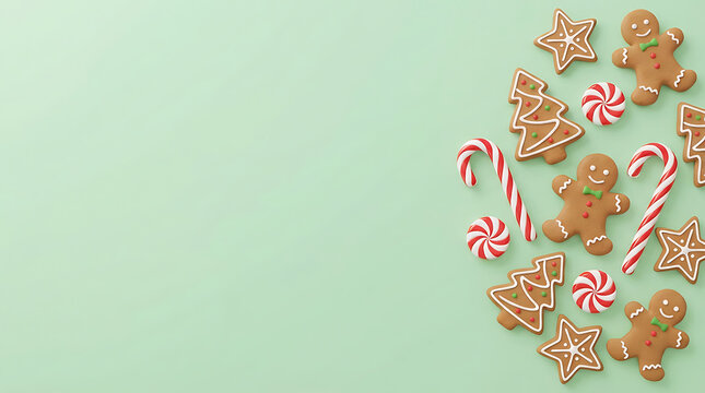 Celebrate the season with cute gingerbread cookies and candy cane delights!