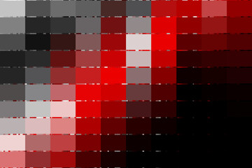A gradient of red and gray squares, transitioning from light gray to dark red, creating a visually striking pattern with a sense of depth