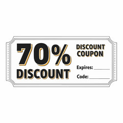 Discount coupon 70%