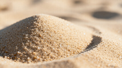 Closeup of a sand mound