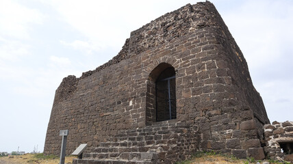 India, Karnataka, Vijayapura, Ancient Ruins of Fortress Near Jamia Mosque of Vijayapura. 16th Century Monuments. © Raj