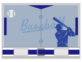 野球■ユニフォーム＆野球シルエットの背景