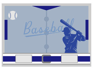 野球■ユニフォーム＆野球シルエットの背景