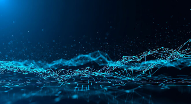 Abstract Blue Technology Network Background 