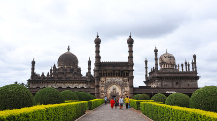 India, Karnataka, Vijayapura, the Panoramic View of Ibrahim Roza or Tomb, 17th Century Monument Built By Taj Sultana, Wife of Ibrahim Sultan.   © Raj