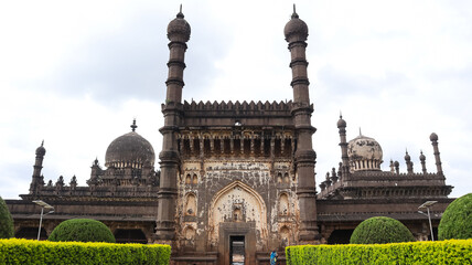 India, Karnataka, Vijayapura, the Panoramic View of Ibrahim Roza or Tomb, 17th Century Monument Built By Taj Sultana, Wife of Ibrahim Sultan.   © Raj