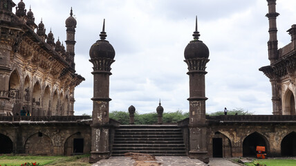 India, Karnataka, Vijayapura, the Panoramic View of Ibrahim Roza or Tomb, 17th Century Monument Built By Taj Sultana, Wife of Ibrahim Sultan.   © Raj