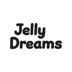 A cute &ldquo;Jelly Dreams&rdquo; typography design featuring soft curves and playful style, perfect for kids&rsquo; products, stickers, t-shirts, and creative print-on-demand projects.
