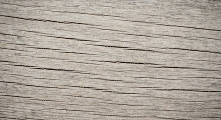 Obraz premium Weathered light grey wood surface with prominent diagonal cracks