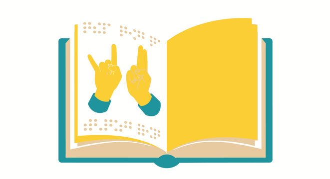 Inclusive reading embracing braille and sign language to foster communication accessibility