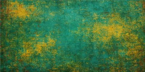 Aged green paint grunge texture on a dirty old wall surface