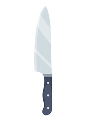 Elegant chef knife for preparation, Sleek steel blade with ergonomic handle design, Polished steel chef knife with ergonomic gripunder soft natural lighting on glossy